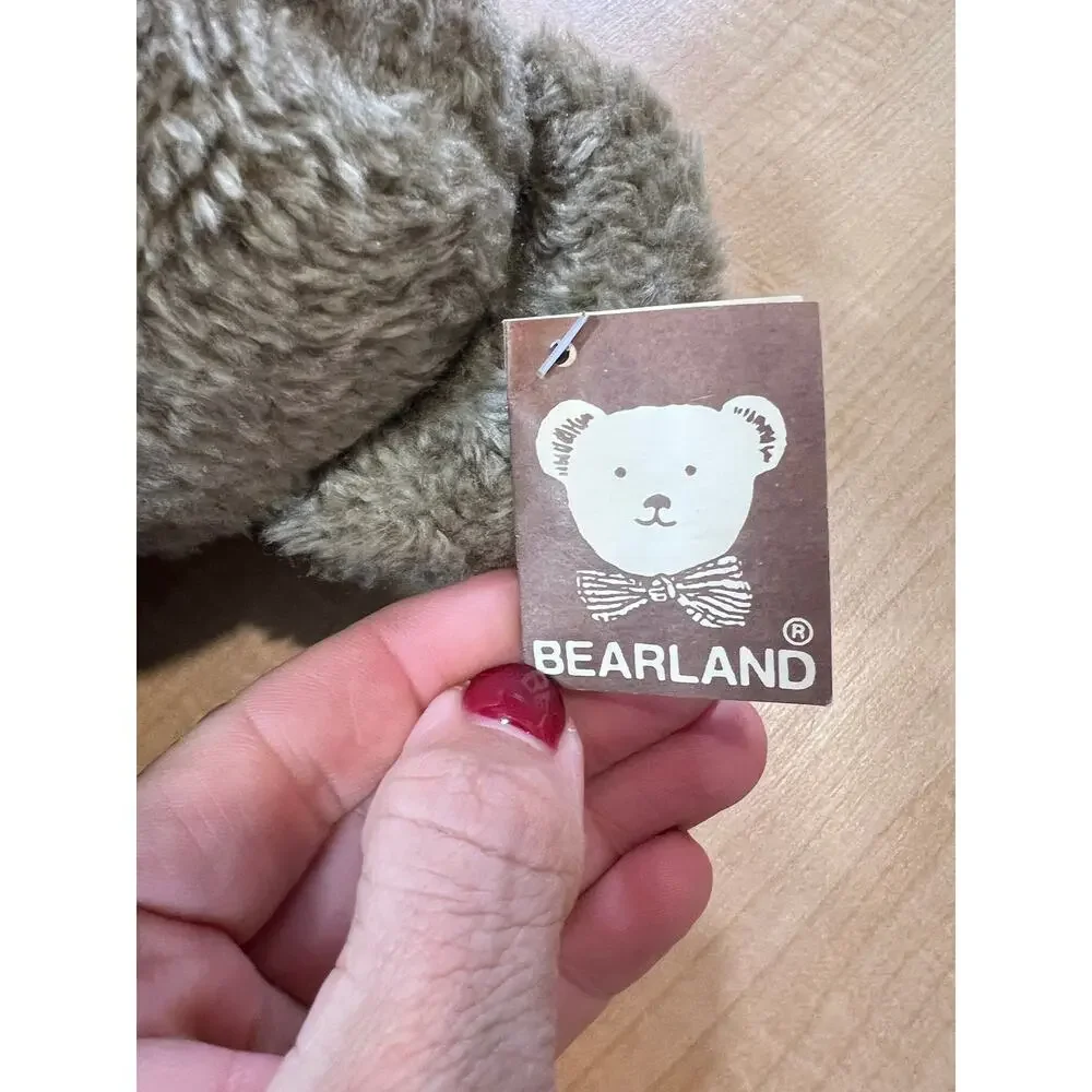 Vintage NWT  Bearland Teddy Bear Movable Parts‎ Plaid Bow 90s
